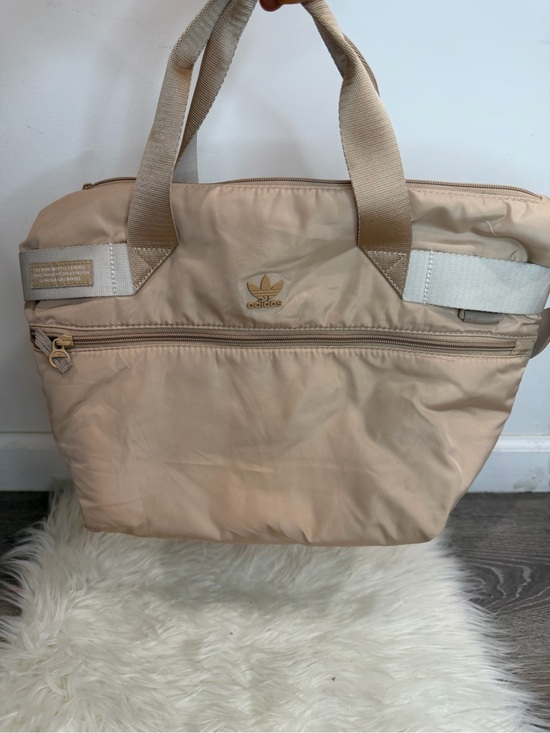 adidas Handbags - adidas Beige Nylon Tote with Top Handles